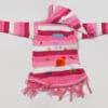 Rosafarbiger Kinderponcho Gr. 74-80 Variante 1