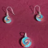Set Silber-Ohrringe mit Anhänger Schnecke