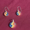 Set Silber-Ohrringe mit Anhänger Ying Yang
