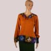 Alpaka Pullover für Damen Collos orange L
