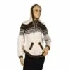 Alpaka Pullover Atahualpa mit Kapuze beige (M)