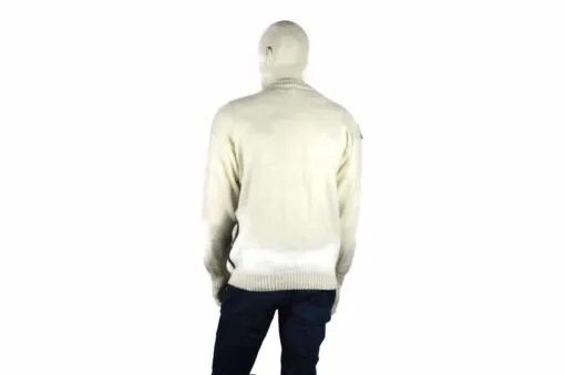 Alpaka Pullover Karo weiß (L)