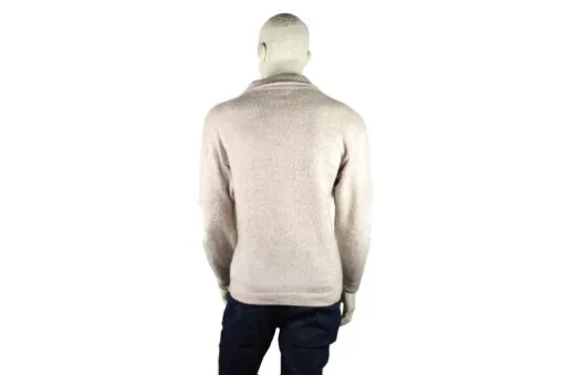 Alpaka Pullover Doble beige-weiß (L)