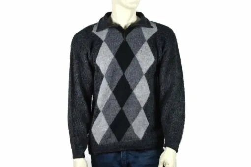 Alpaka Pullover Doble schwarz (L)