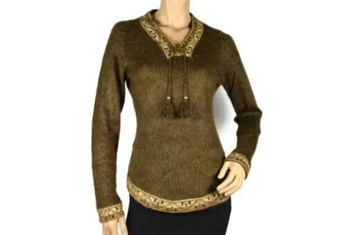 Alpaka Pullover Shakira dunkelbraun (M)