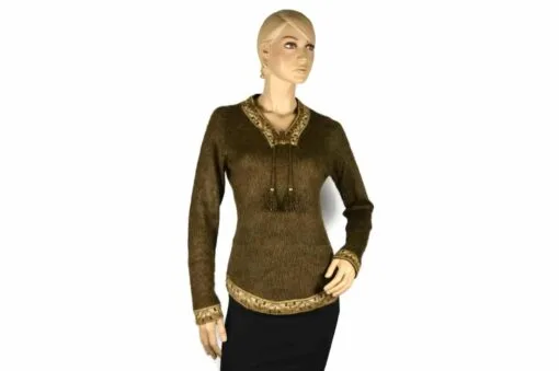 Alpaka Pullover Shakira dunkelbraun (M)