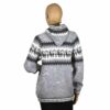 Alpaka Strickjacke Kapuze grau (M)