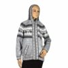 Alpaka Strickjacke Kapuze grau (M)