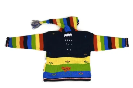 Bunte Strickjacke für Kinder (Gr 110-116)