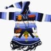 Kinderponcho Himmelblau gr. 86-92 Variante 1