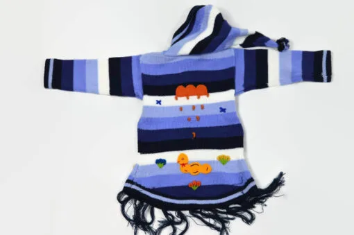 Kinderponcho Himmelblau gr. 86-92 Variante 1