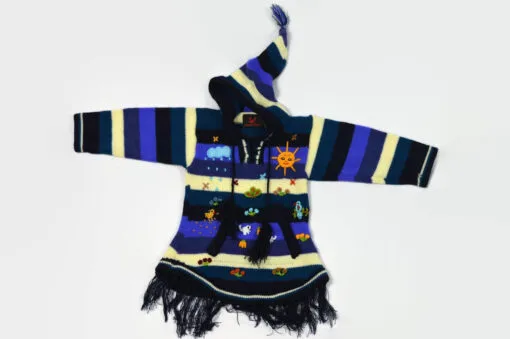 Kinderponcho Himmelblau gr. 86-92 Variante 2