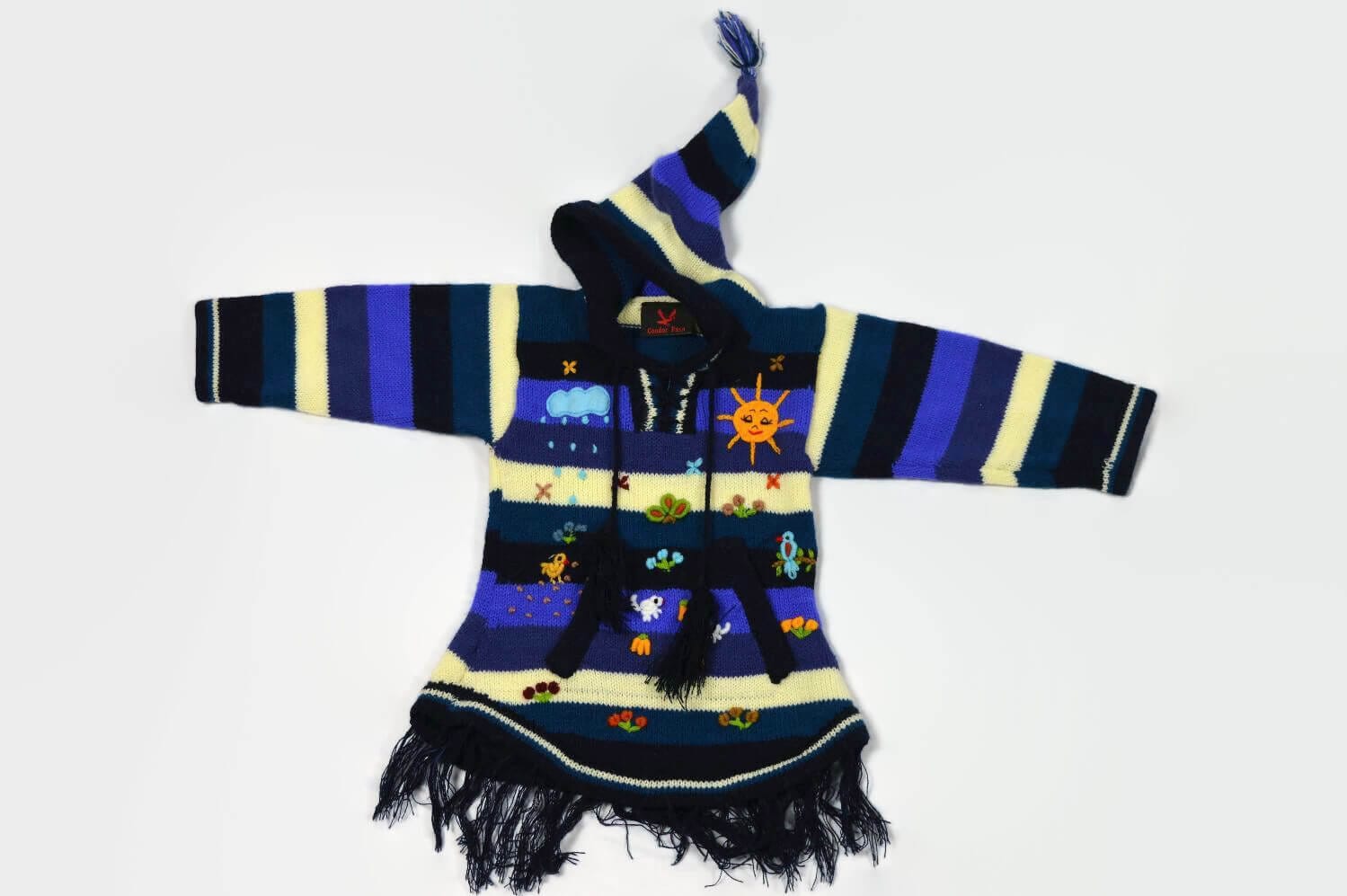 Kinderponcho Himmelblau gr. 86-92 Variante 2 Kinderponcho Himmelblau gr. 86-92 Variante 2