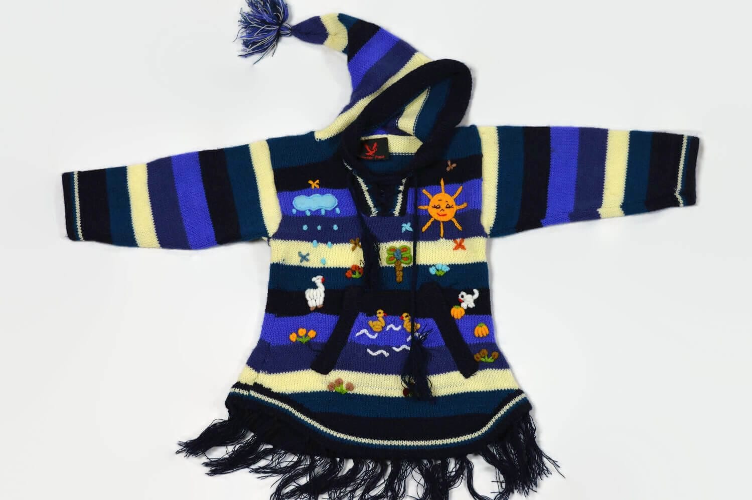 Kinderponcho Himmelblau gr. 86-92 Variante 3 Kinderponcho Himmelblau gr. 86-92 Variante 3