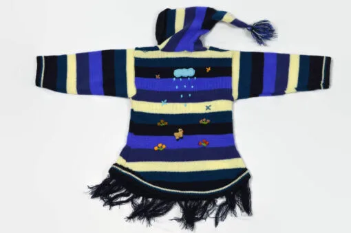 Kinderponcho Himmelblau gr. 86-92 Variante 3