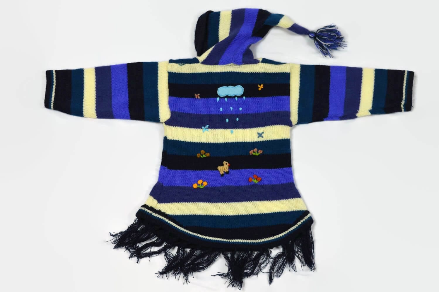 Kinderponcho Himmelblau gr. 86-92 Variante 3 Kinderponcho Himmelblau gr. 86-92 Variante 3