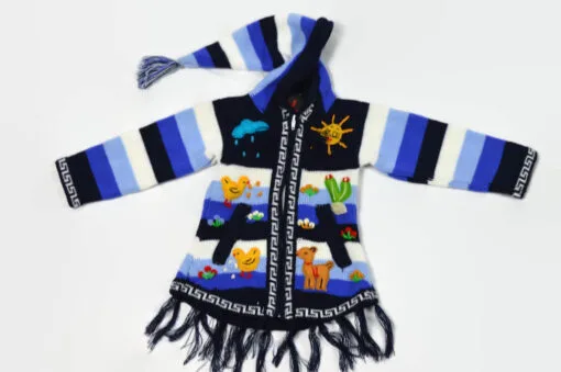 Kinderponcho Himmelblau gr. 86-92 Variante 4