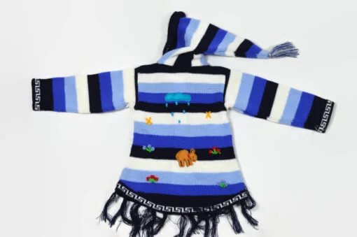 Kinderponcho Himmelblau gr. 86-92 Variante 4