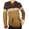 Alpaka Pullover Atahualpa mit Kapuze hellbraun