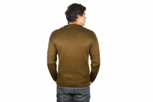 Alpaka Pullover Karo (Braun-Weiß)