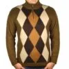 Alpaka Pullover Karo (Braun-Weiß)