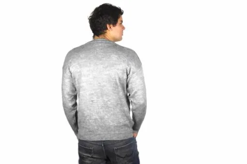 Alpaka Pullover Karo grau