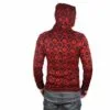 Alpaka Strickjacke Andenkreuz rot-schwarz