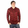 Alpaka Strickjacke Andenkreuz rot-schwarz