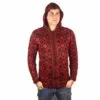 Alpaka Strickjacke Andenkreuz rot-schwarz