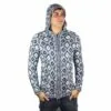 Alpaka Strickjacke Andenkreuz weiß-blau