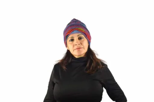 Alpaka Mütze Chakana violett