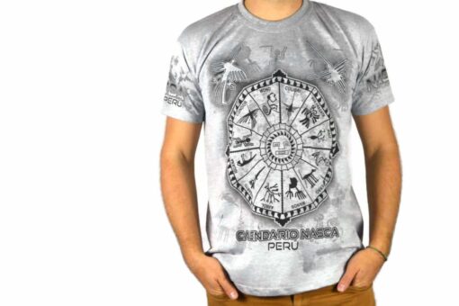 Nasca Kalendar T-Shirt weiß