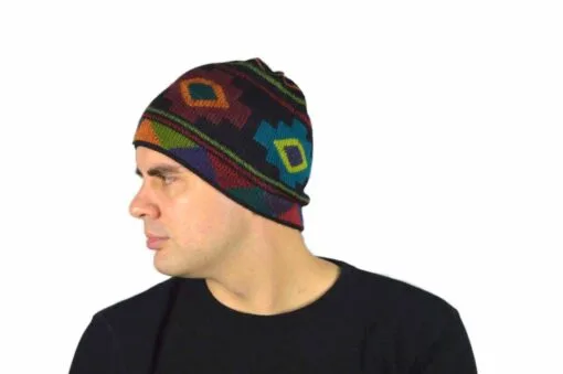 Alpaka Mützer Chakana Schwarz