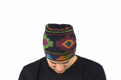 Alpaka Mützer Chakana Schwarz