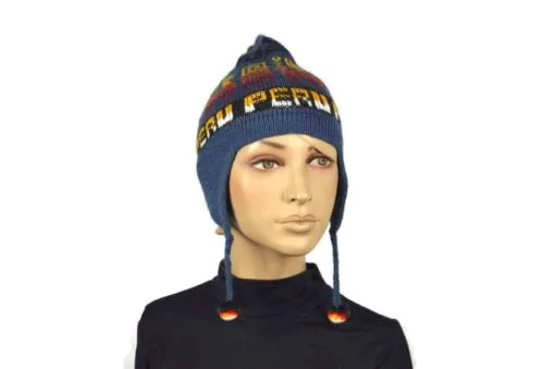 Alpaka Mütze Classico Blau Modell 1