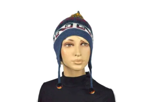 Alpaka Mütze Classico Blau Modell 2