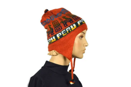 Alpaka Mütze Classico Orange Modell 1