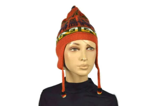 Alpaka Mütze Classico Orange Modell 2