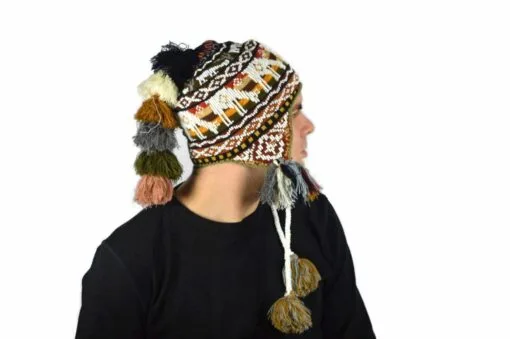 Peruanische Mütze Braun Modell 1
