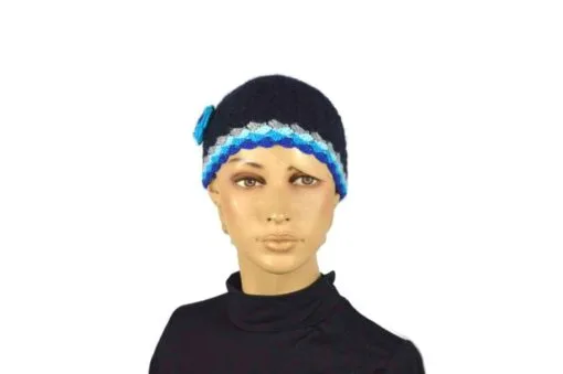 Alpaka Mütze Unu blau Modell 1