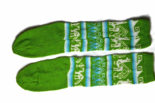 Bunten Alpaka Socken grün