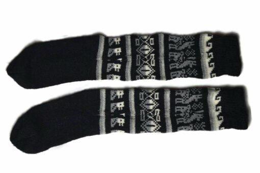 Bunten Alpaka Socken schwarz