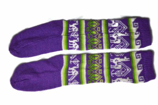 Bunten Alpaka Socken violett