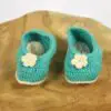 Babyschuhe aus Baumwolle türkis