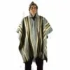 Poncho aus Schurwolle grau