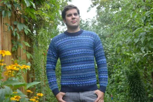 Alpaka Pullover Capac Yupanqui dunkelblau M