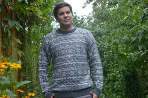 Alpaka Pullover Capac Yupanqui grau XL