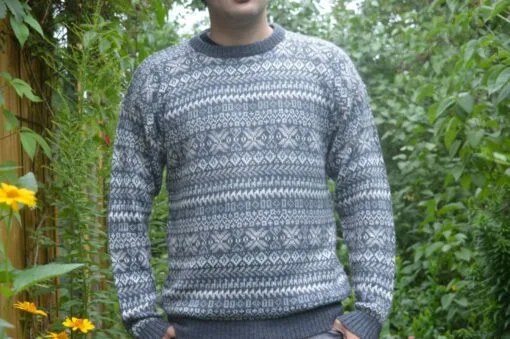 Alpaka Pullover Capac Yupanqui grau XL