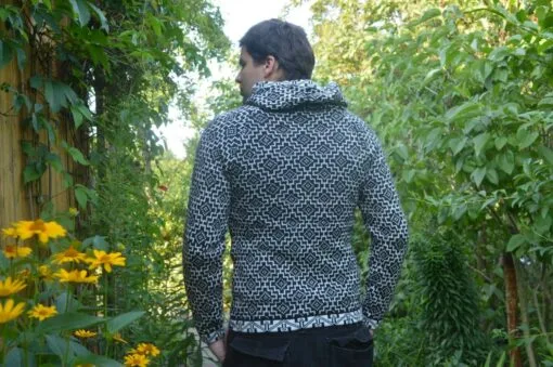 Alapka Strickjacke Andenkreuz weiss Variante 3