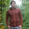 Alpaka Strickjacke Andenkreuz orange